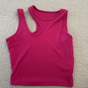 cutout cropped tank top